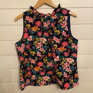 Floral sleeveless blouse from J. Crew size medium